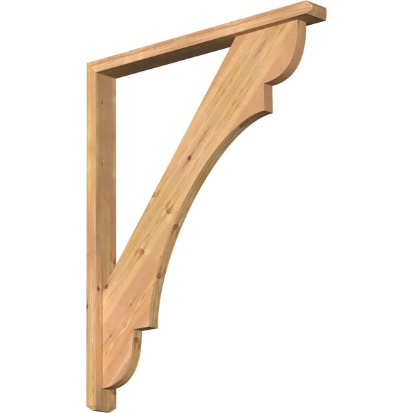 Ekena Millwork Olympic Craftsman Smooth Bracket w/ Offset Brace, Western Red Cedar, 3 1/2"W x 34"D x 42"H BKT0402X34X42OLY04SWR - main